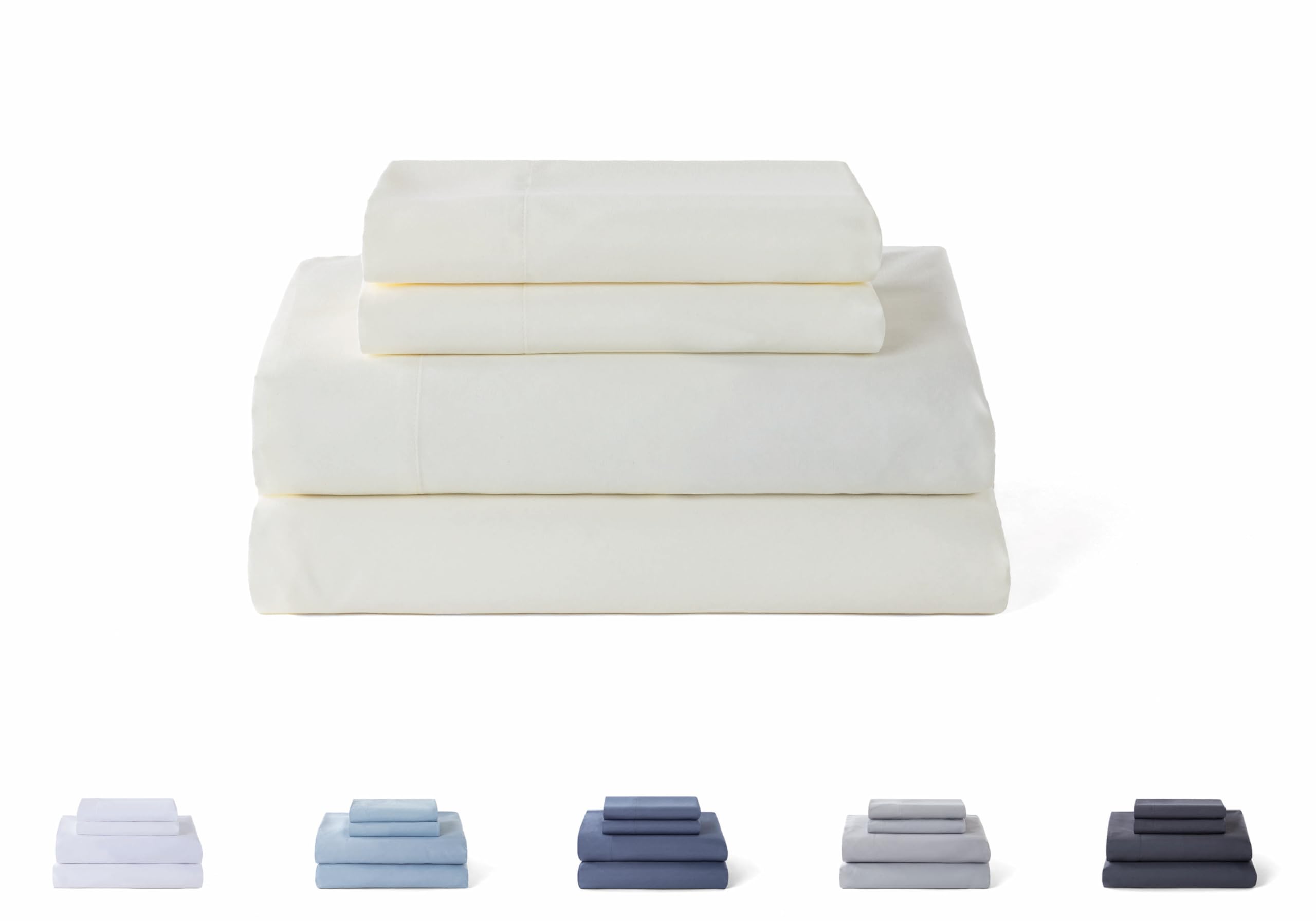 Set Lenzuola 4 Pezzi Microfibra - 150x200cm, Grigio Chiaro, Con Angoli Elasticizzati - Foto 10