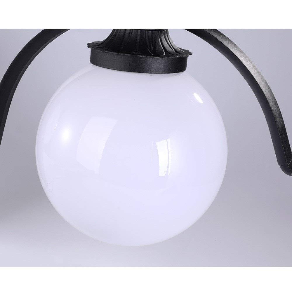 Lampe de Jardin rétro à 2 lumières, 221 cm, Lanterne Traditionnelle sur Poteau étanche IP54, éclairage de Rue et de Villa en Aluminium, lampadaire de Jardin.,