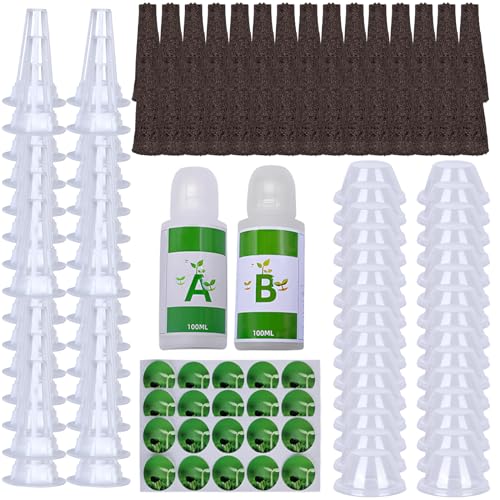 100x Wachstumsschwämme Hydrokultur - Anzuchtschwämme Für Indoor Gardening