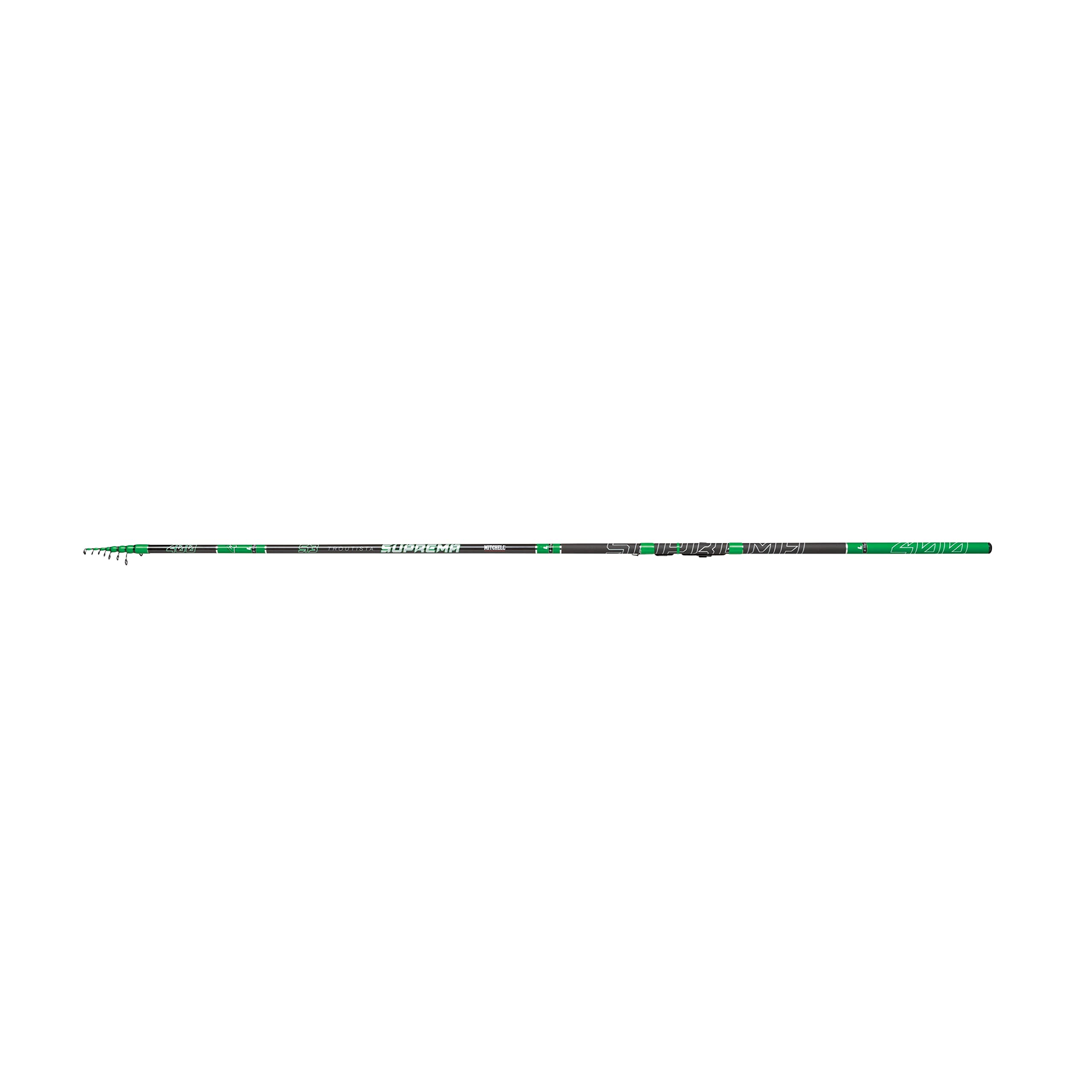 Mitchell Suprema™ Troutista S3 Canna | Canna da pesca alla trota in carbonio M30 con fusto leggero e reattivo | 11 azioni per la pesca agonistica e in lago | 4 m, 15-35 g