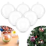 20pcs 1.96''/50mm Christmas Balls Clear Plastic Fillable Baubles Ball for Christmas Tree Ornaments h