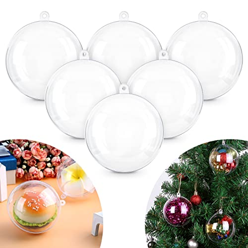 20Pcs 1.96''/50Mm Christmas Balls Clear Plastic Fillable Baubles Ball For Christmas Tree Ornaments Hanging Pendants Wedding Party Christmas Decorations Navidad, Diy Christmas Ornaments #TOP4