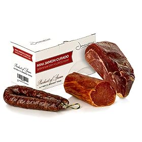 Jambon Serrano Cru Désossé 1 Kg + Lomo (Longe) Duroc Naturel 250 gr + Saucisson (Salchichón) Serrano 200 gr – Jamon Serrano Jamonprive