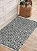 Chardin home 100% Cotton Diamond Rug Fully Reversible - Mat Size 21''x34'', Machine Washable, Black-White