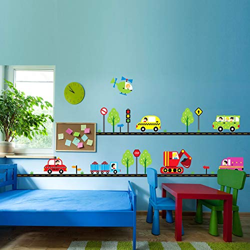 Adesivo para Quarto Infantil Carros na Cidade