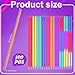 Lallisa 100 Pcs Glow in the Dark Straws Light up Straws Neon Drinking 8 Inch Multicolor Reusable Plastic tube for Glowing Party Supplies Party Favors