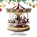 クリスマスメリーゴーランド装飾,クリスマスビレッジカルーセル | メリーゴーラウンドカルーセル伝統的なメリーゴーランドのクリスマス装飾 | グッズフィギュア、クリスマスメリーゴーランド、家の装飾用の村の家