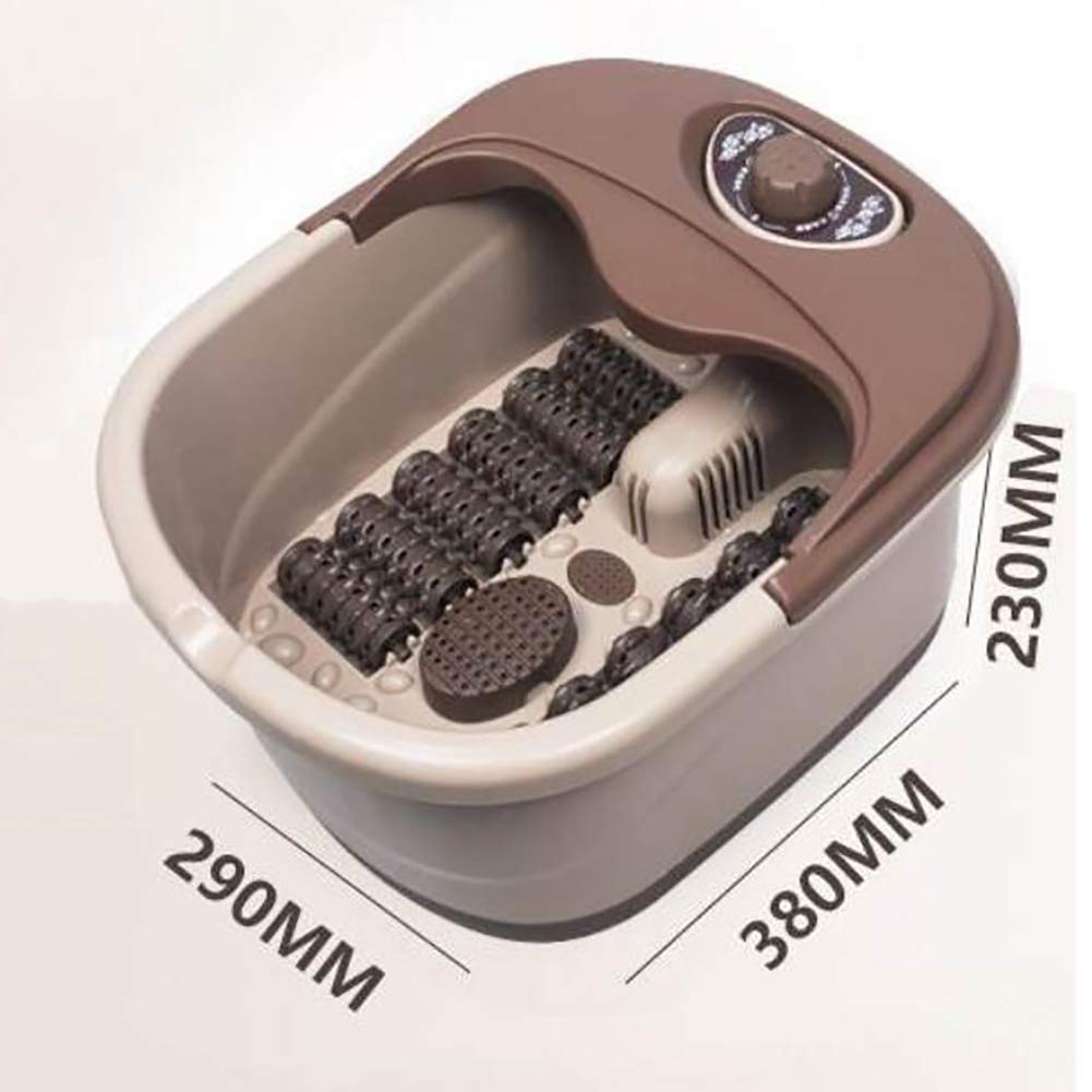 UYDJAKX Masajeador de baño de pies,SPA de baño de pies con Calor,Pedicura Terapéutica por Infrarrojos Bañera para pies 12 Rodillos de Masaje Cubo de Lavabo eléctrico-A (A) Star of Light