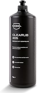 Nasiol CleaRub 305 Silicon Free Scratch Remover Heavy Cut Compound Polish, Rubbing Compound for Car Scratches, Polishing Compound, Car Detailing, Compound Car Scratch, 32 Fl oz.