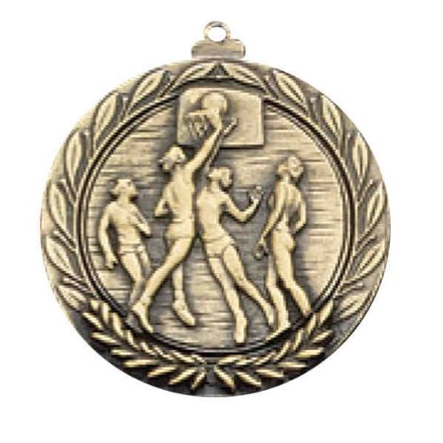 Basketball Female Medallion with Ribbon - Pack of 100