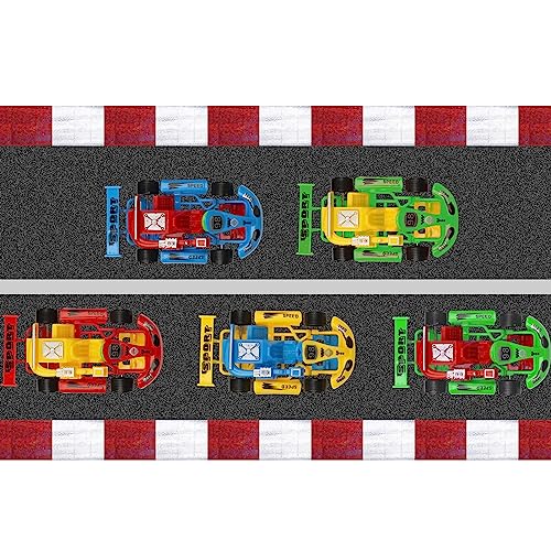 Image of PROLOSO Pull Back Go Kart Friction Powered Racing Cars Kids Birthday Party Favors Goodie Bag Fillers Class Prizes Little Wind Up Vehicle Toys in Bulk 12PCS