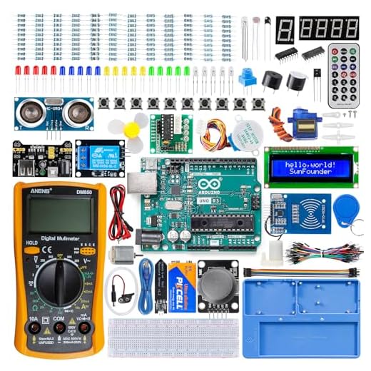 SunFounder Inventor Lab Starter Kit con Arduino Uno R3 REV3 Scheda Multimetro Base per Avanzare 34 Progetti RAB Supporto Breadboard HCSR-04 Sensore 1602 LCD Servomotore