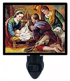 Night Light, Jesus in Manger, Christmas Nativity LED Night Light