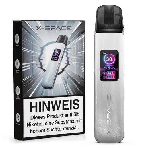 ET2 E Zigarette Vape Pod System 30W Nachfüllbar Vaporizer 1000mAh Akku, Einstellbarer Luftstrom Schnellladung Verdampfer E zigaretten für DTL/RDL/MTL Vaping ohne Liquid ohne Nikotin Federgrau