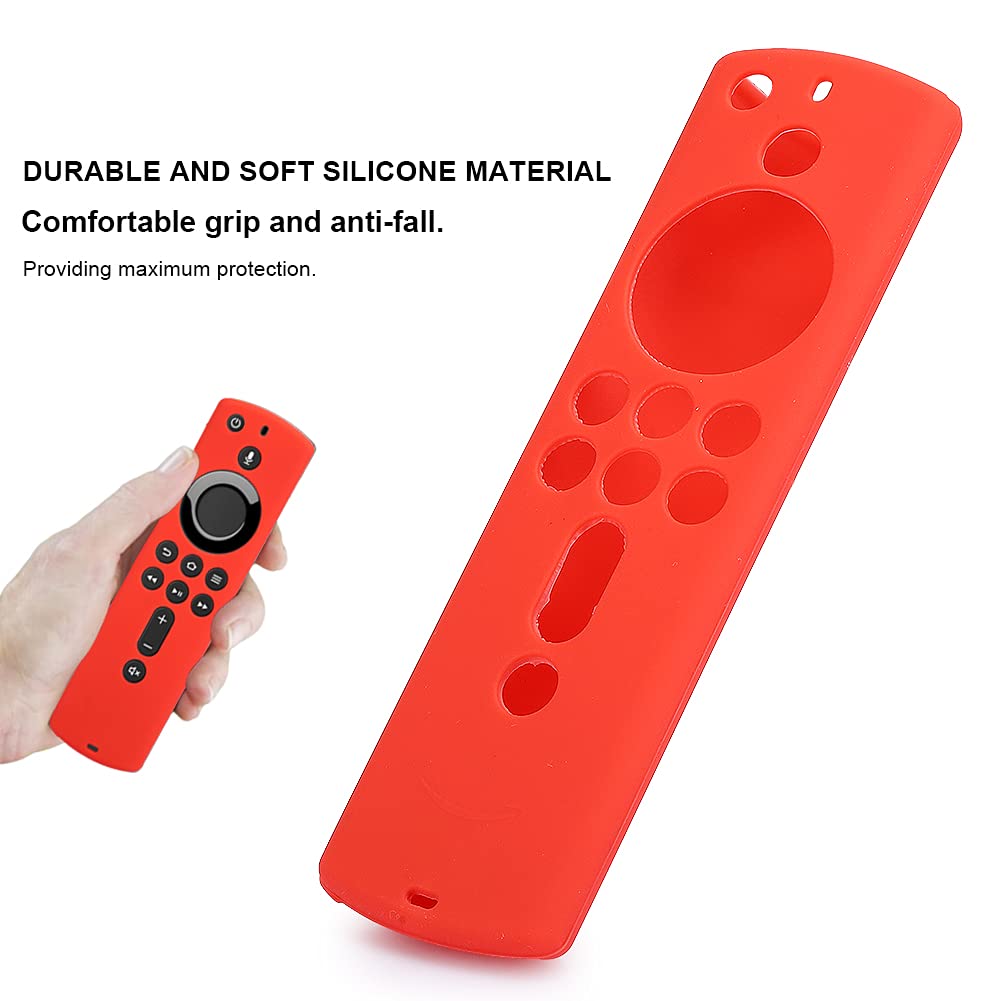 Custodia per Telecomando, Copertura Protettiva, Custodia Protettiva in Morbido Silicone Resistente, per FireTV 5 (rosso)