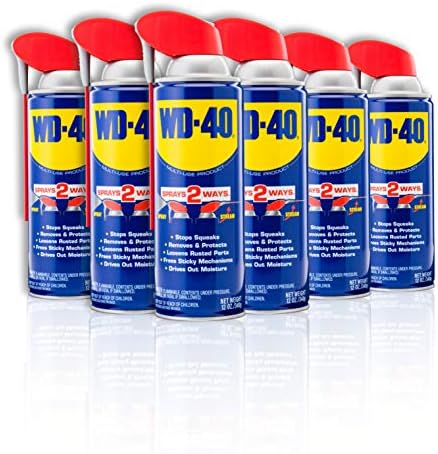 WD-40 Multi-Use Product with Smart Straw Sprays 2 Ways, 12 OZ [6-Pack]