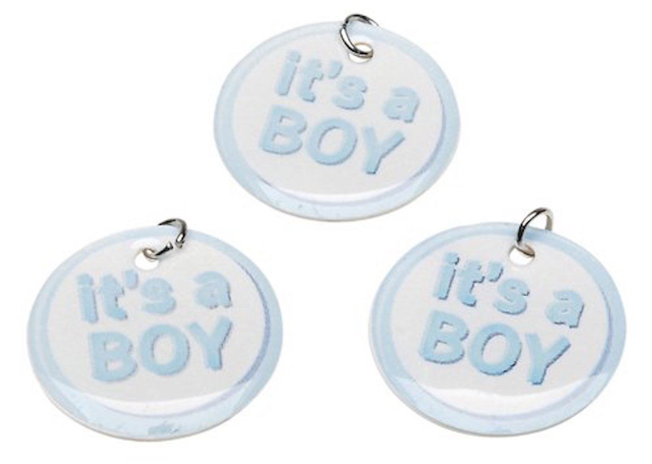 Matrice It's a Boy Charm Cercles Darice : lot de 12 breloques de scrapbooking naissance