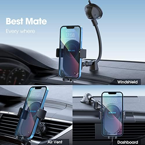 Wireless Car Charger, 15W Qi Fast Charging, Auto-Clamping Car Wireless Charger, Air Vent Dashboard Car Phone Holder Compatible with iPhone 13 12 11/Pro/Pro Max/XR/XS/X/8, Galaxy Note 20/S20/S10, etc