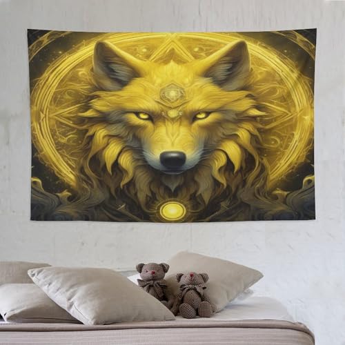 Tapisserie pour salon loup 150&times;230cm pour habiller un grand mur vide