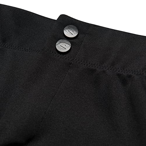 Calça de softbol Champro Girls Fireball, Preto, Girls' Medium