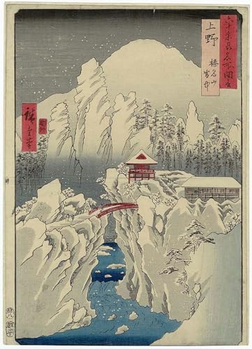 Toile paysage Mont Haruna sous la neige pour créer un coin zen dans votre salon