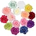 Cubaco Rose Hair Clips and Brooches for Women, 15 Packs Vintage Flower Brooch Pin Boho Hair Clip