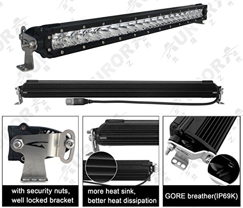Aurora 6 Inch Led S1 Single Row Off Road Light Bar Driving Beam 45W 3894 Lumens #TOP1