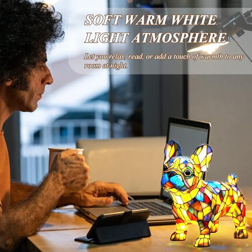 Hundeserie Kunst Nachtlicht, Niedliche Hundeornamente Für Hundeliebhaber, LED-Nachtlicht Für Wohn- Und Schlafzimmer, Dekoration