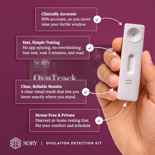 Image of Nory Ovulation Test Kit for Women Pack of 40 Strips, Female Family Planning to Get Pregnant Naturally, Early Detection for Fertility Baby Conceive Predictor for Home