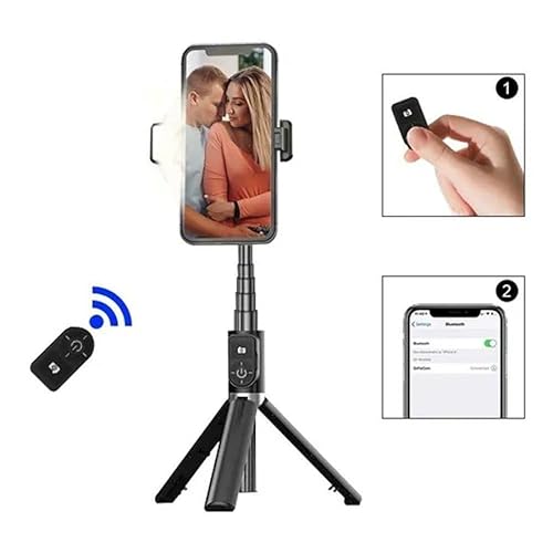 Grupo ShopMix, Bastão Pau De Selfie E Tripe Bluetooth Para Celular