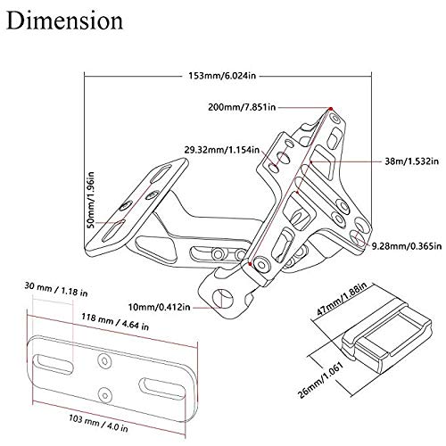 Fender Eliminator Support de plaque d'immatriculation pour Z650 Z750 Z800 Z900 Z1000 Z1000SX Z300 Z250 GSXR 600 750 1000 S1000RR S1000R S1000XR F650GS F700GS F800GS (Vert)
