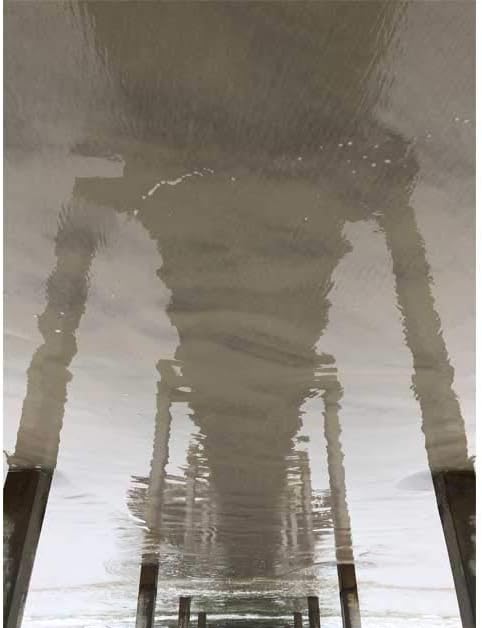 Beneath the Pier 11x14 Photograph Print- Pier/Beach/Reflection/Ocean