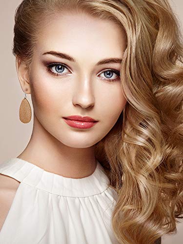 20 Pairs Faux Leather Teardrop Petal Earrings For Ladies Antique Leather Earrings For Women Girls #TOP4