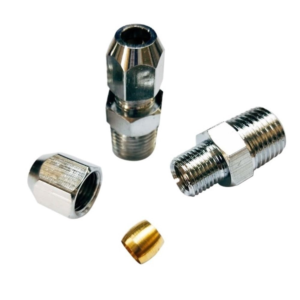1 szt. mosiężne złączki pneumatyczne złącze hydrauliczne - złączka zaciskowa do rur 4-16 mm (12 mm x 1/4 cala)