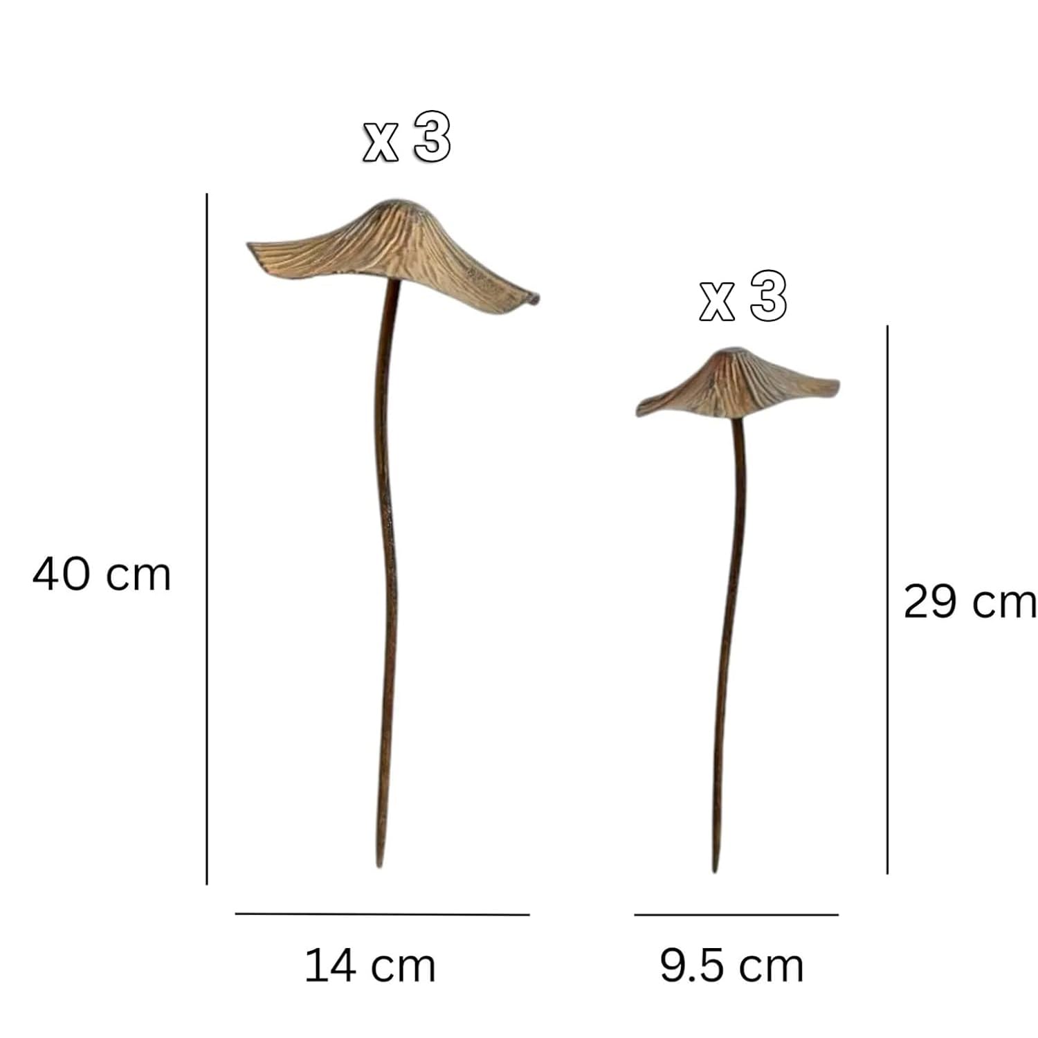 Pilze Deko Gartendeko für Draußen Wetterfest Herbst Deko Outdoor Gartenstecker Rost Pilz, Gartendekoration Plugin Metall Wetterfest,Rasendekoration, Erdspieß für Blumenbeet (6 Stück)