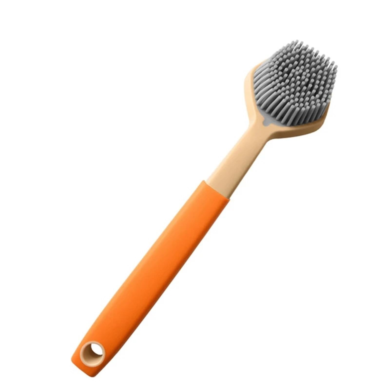 Dishwashing Brush Kitchen Silicone, Non Stick Pot Cleaning, Sink for Dishes, Pots(Orange)
