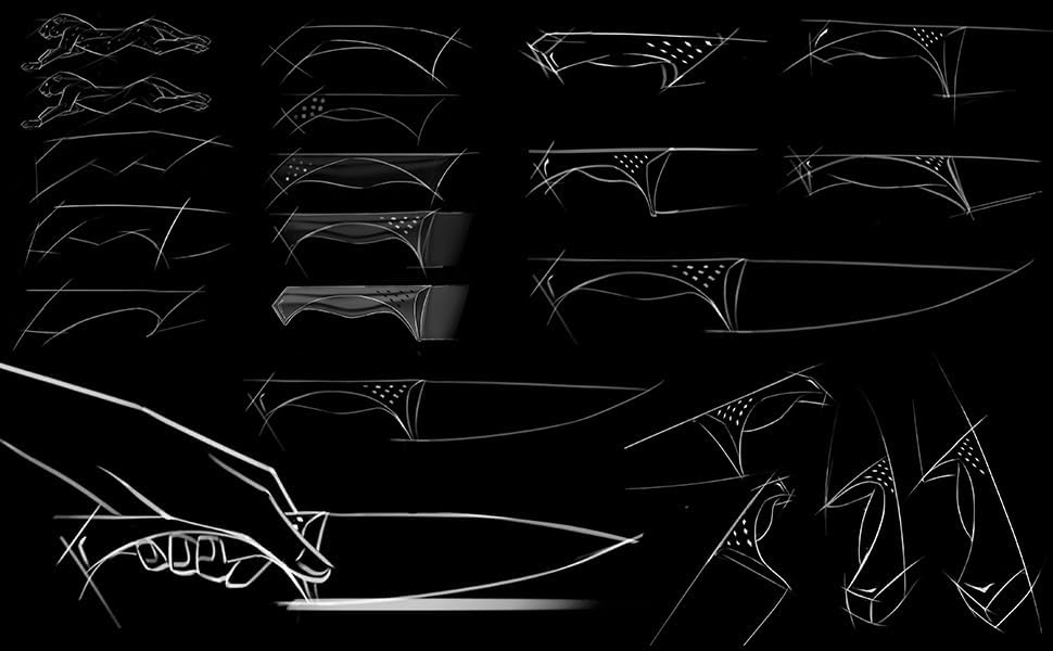 WIZEKA Kitchen Knife Set with Block: Razor Sharp 15 Pcs Professional Chef Knife Set with Knife Sharpener, Food Grade German Stainless Steel Knife Block Set, Jaguar Series - Image 8