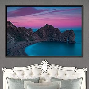 signwin Framed Canvas Wall Art Gradient Shores Aerial...