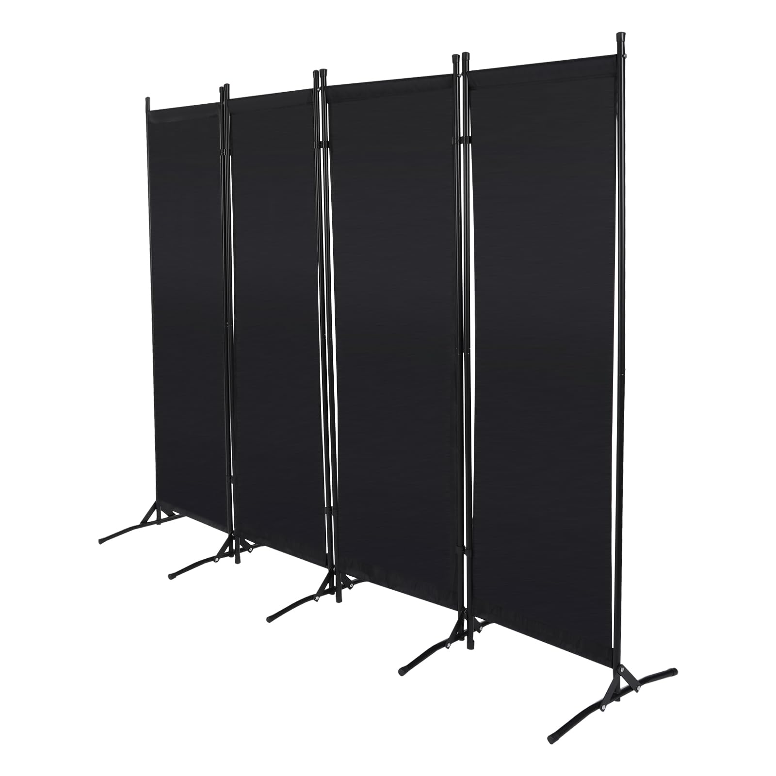 Separador plegable para habitaciones, protección visual móvil, independiente, biombo de 4 piezas, 200 x 170 cm, biombo para exteriores, resistente a la intemperie para balcón, jardín, terraza, salón