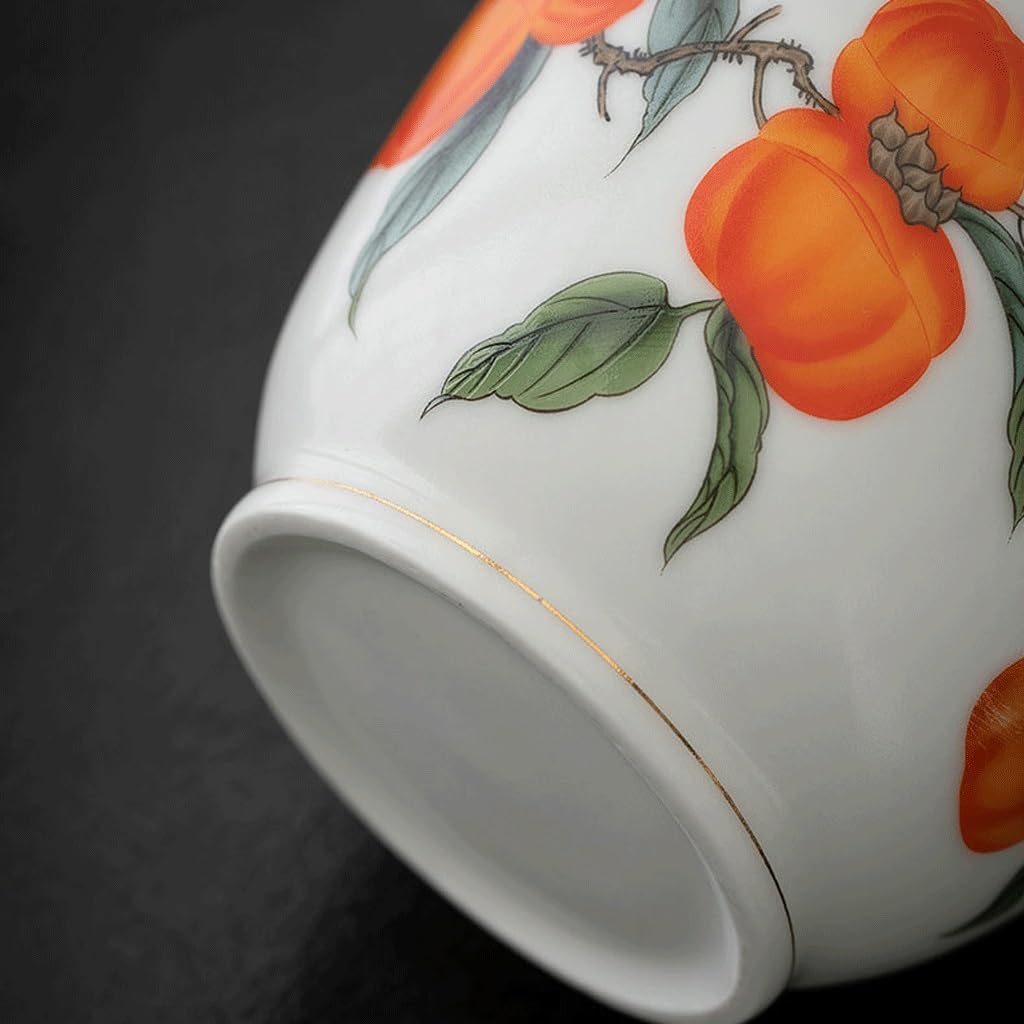 Puszka herbaty Ceramiczna herbata Zamknięty słoik Słoik herbaty Persimmon Herbaton Herbata biała kamelia Herbata owocowa Herbata zdrowotna Zamknięty pojemnik Kanister na herbatę (13 * 19 cm)