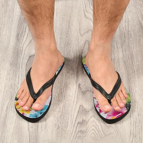 Women Beach Summer Casual Flip Flop Tropical Summer FlowerQuick Dry Sandals Slipper for Men 214B30304
