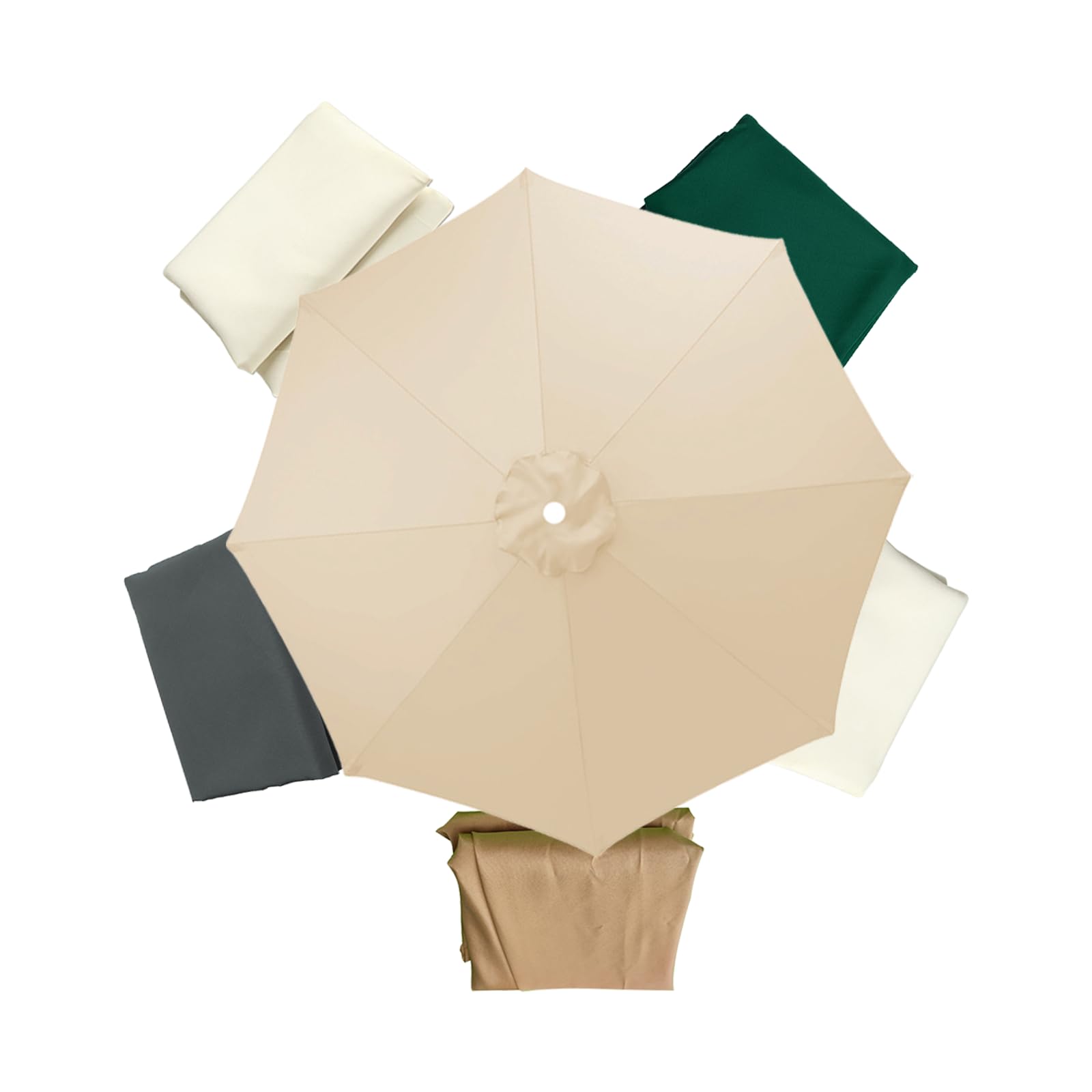 KDQRMVV Replacement Parasol Canopy 3.3m 8 Rib size is 162-164cm (63.7"-64.5")