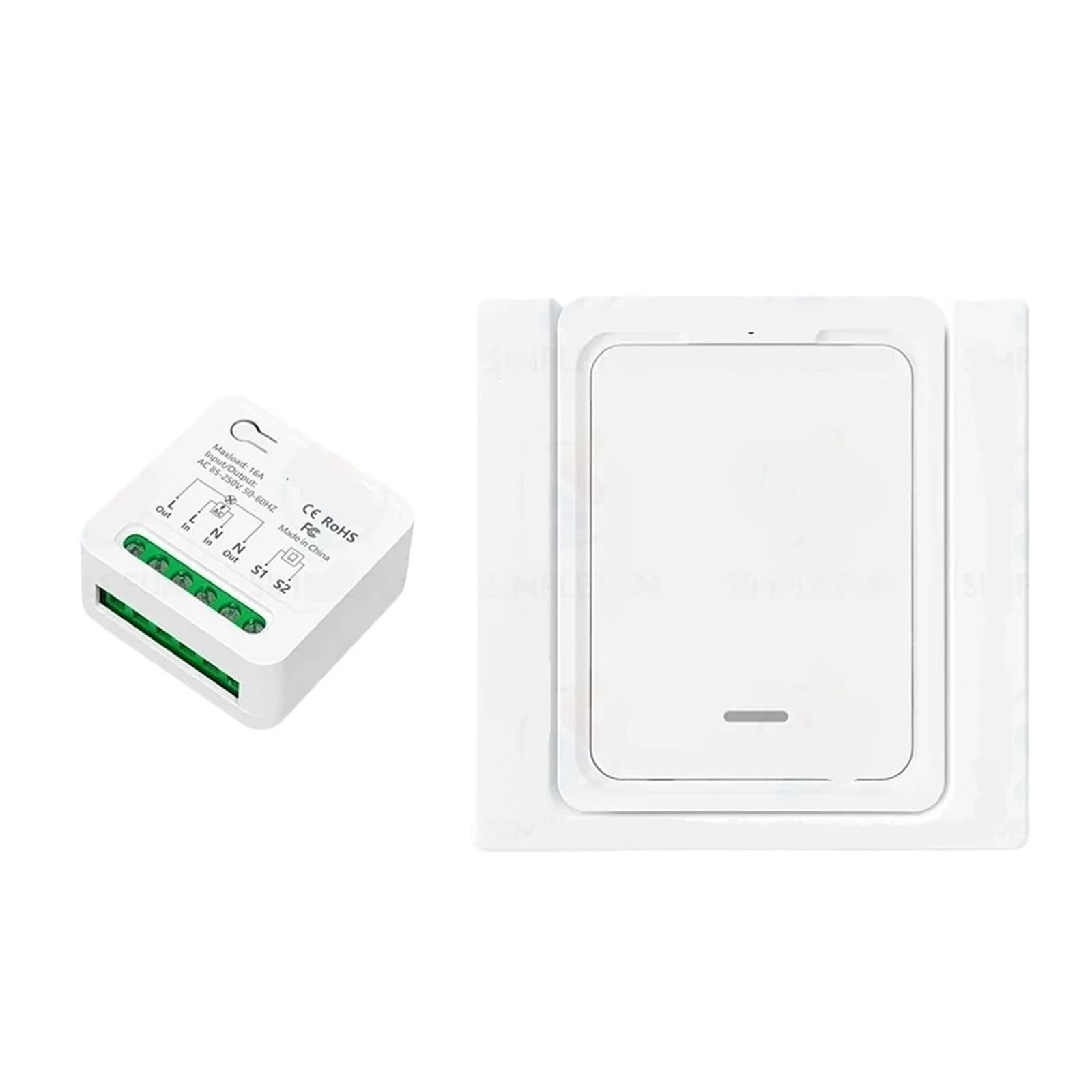 Interrupteur d'éclairage à télécommande 16A commande bidirectionnelle minuterie 220V