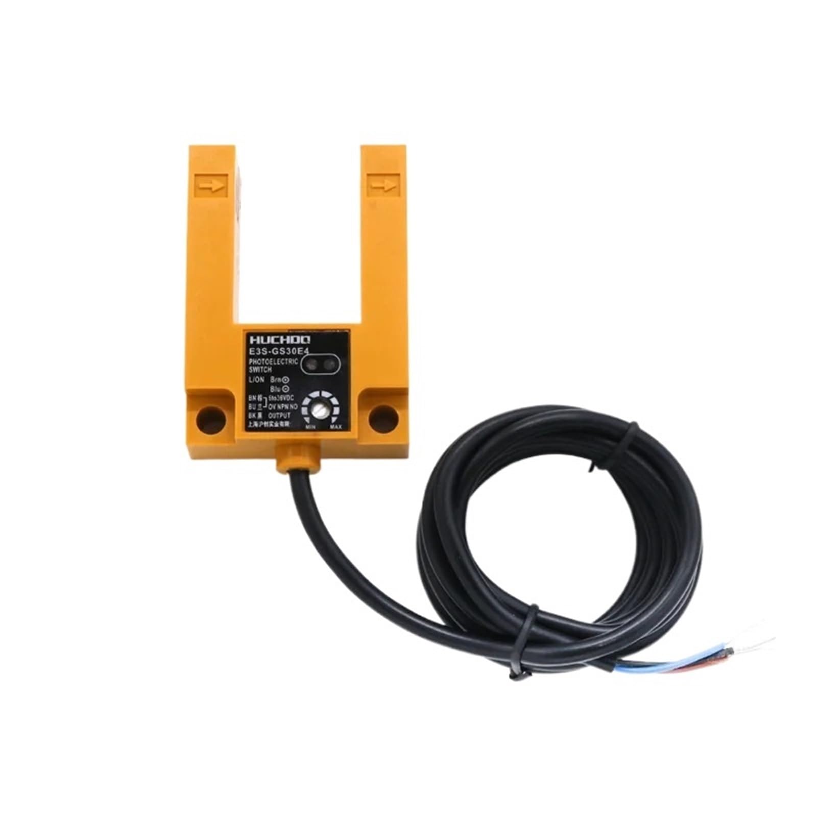 1PCS High sensitivity U shaped through beam sensor slot type sensor switch Sensor stable(Three NPN NC)