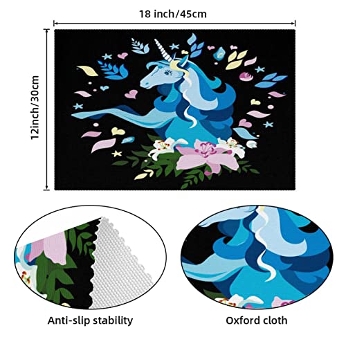 Set de table licorne résistant à la chaleur et antidérapant pour décoration de table enfant - 5