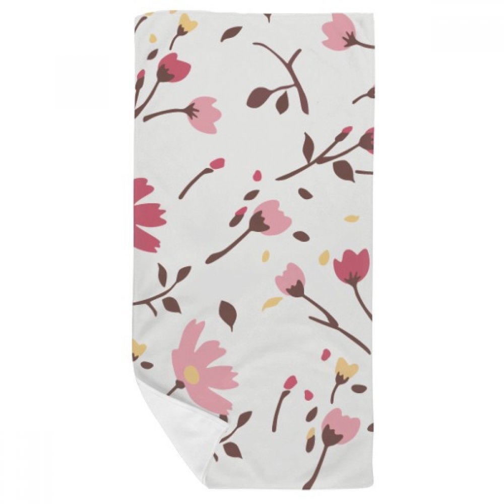 Serviette douce Calliopsis aux motifs de plantes et fleur rose