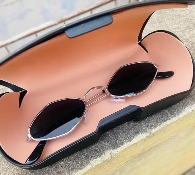 Image of Roshfort Trendy Cat-Eye Sunglasses for Women | Small Metal Frame UV Protection Shades | Lightweight Non-Polarized Stylish Eyewear for Outdoor.