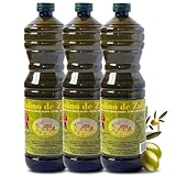 Aceite de Oliva Virgen Extra 1 Litro Premium sin Filtrar – AOVE 100% Reserva Familiar de Molino de Zafra – Cosecha Tradicional, Primera Prensada en Frío, Calidad Gourmet (MZ 1 litro (3 unidades))