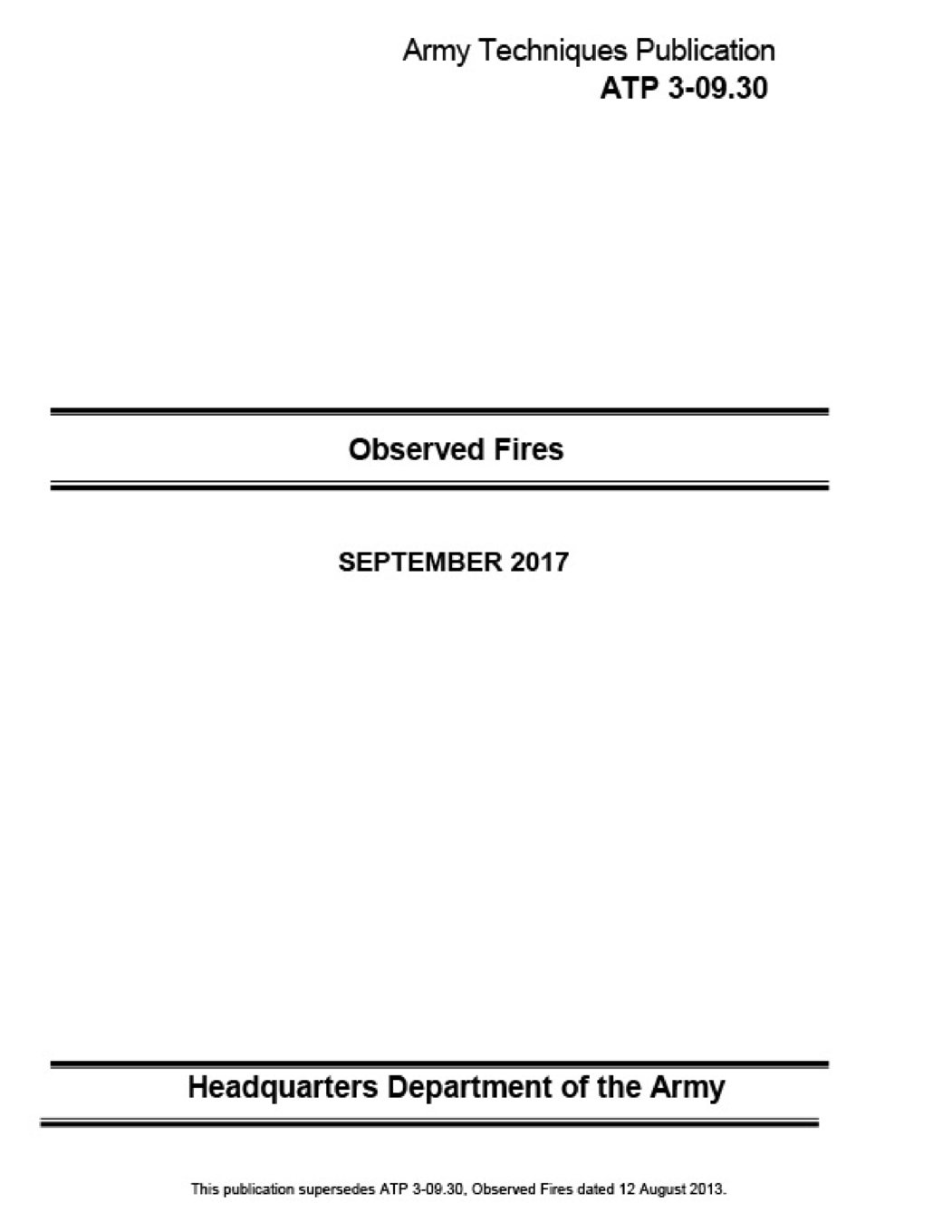 Army Techniques Publication ATP 3-09.30 Observed Fires September 2017