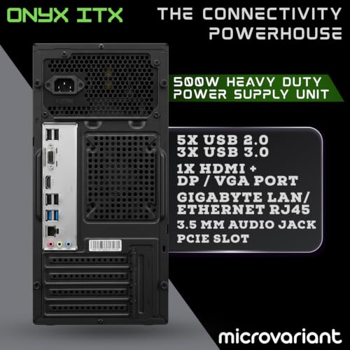 Image of Onyx ITX Desktop PC | Core i7-7Th Gen | 8GB RAM | 256GB SSD | 5G WiFi + BT Dongle | HD Graphics | USB 3.0 /HDMI Port | Pre-Installed Windows 11 Pro + Office 21 | 2 Year Warranty